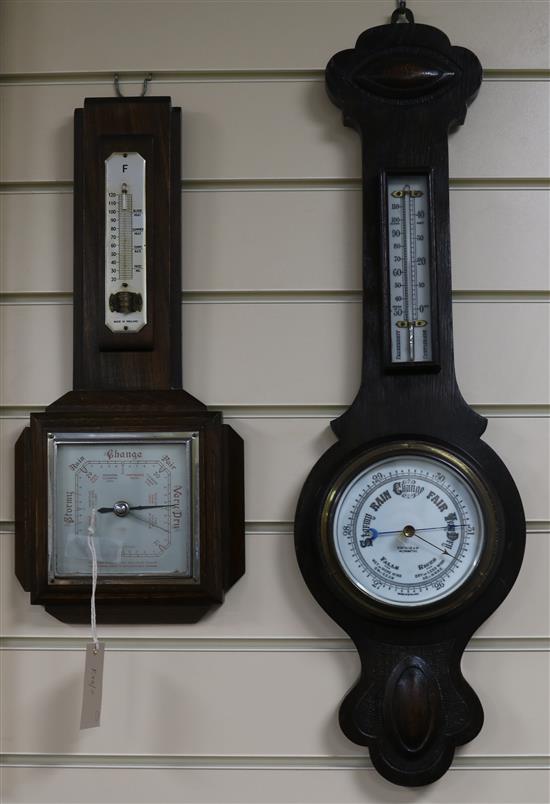 Two barometers, L.65cm and L.45cm